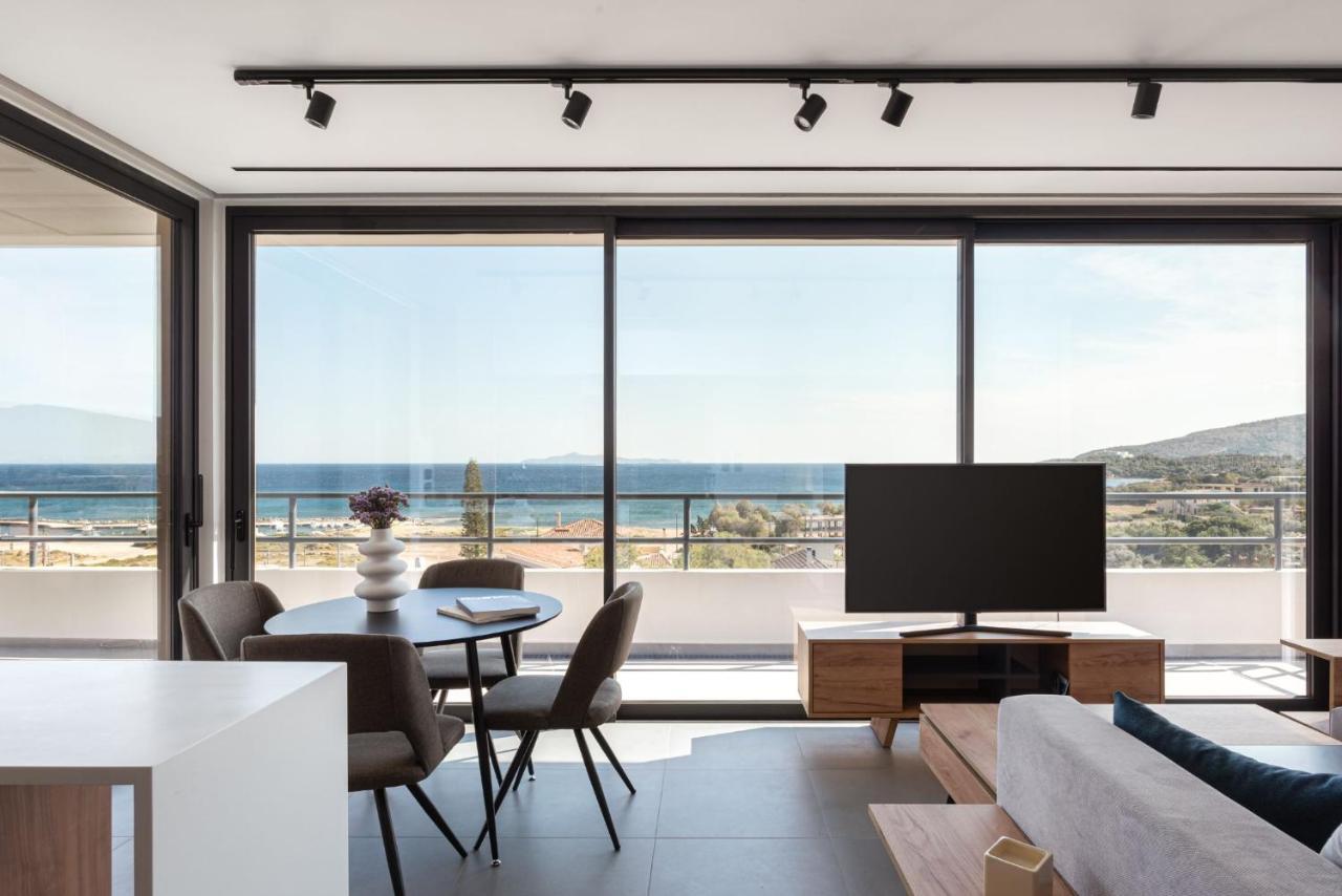 Sounio Panoramic Loft Apartman Szúnio Kültér fotó