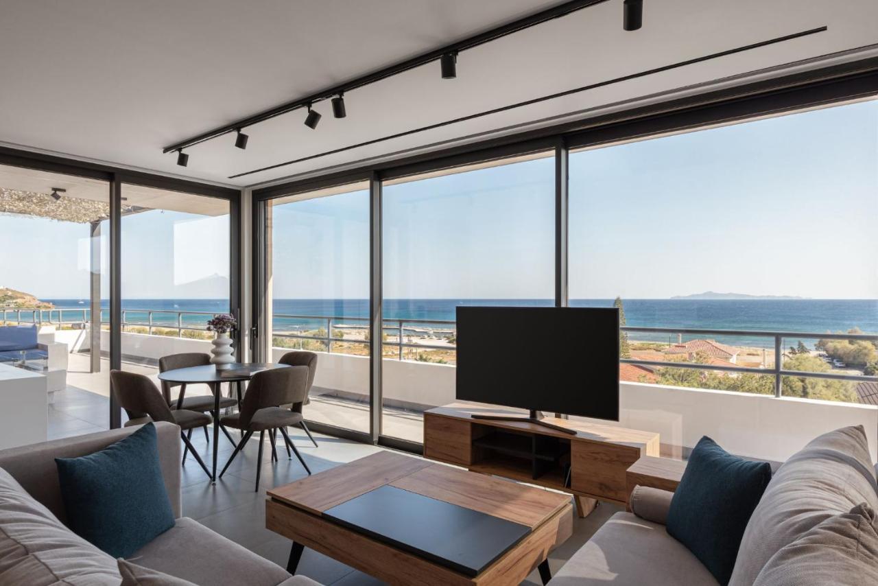Sounio Panoramic Loft Apartman Szúnio Kültér fotó