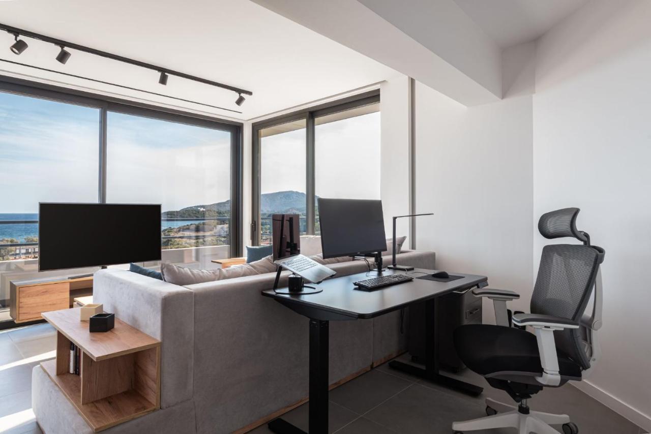 Sounio Panoramic Loft Apartman Szúnio Kültér fotó