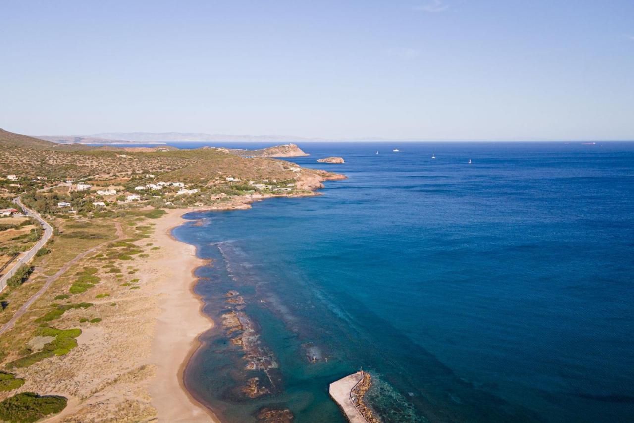 Sounio Panoramic Loft Apartman Szúnio Kültér fotó
