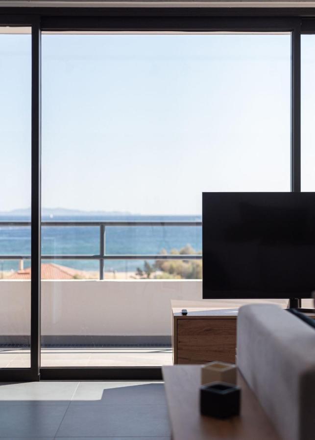 Sounio Panoramic Loft Apartman Szúnio Kültér fotó